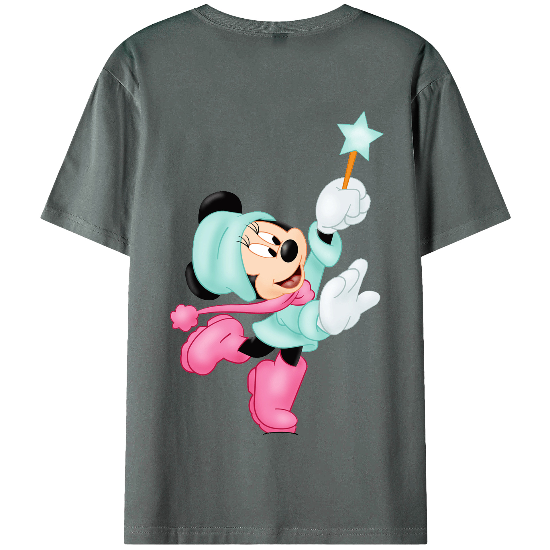 （画像用） ミッキーマウス Mickey Mouse 綿100％半袖Tシャツ（背面プリント）